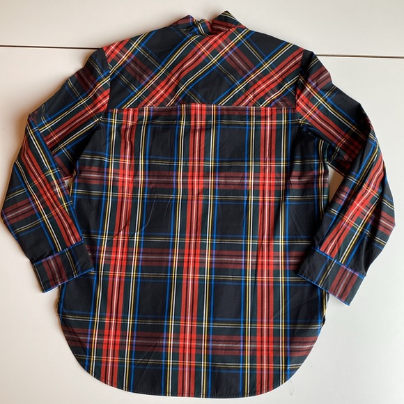 JCrew 🎄embellished tartan popover top - Picture 6 of 10